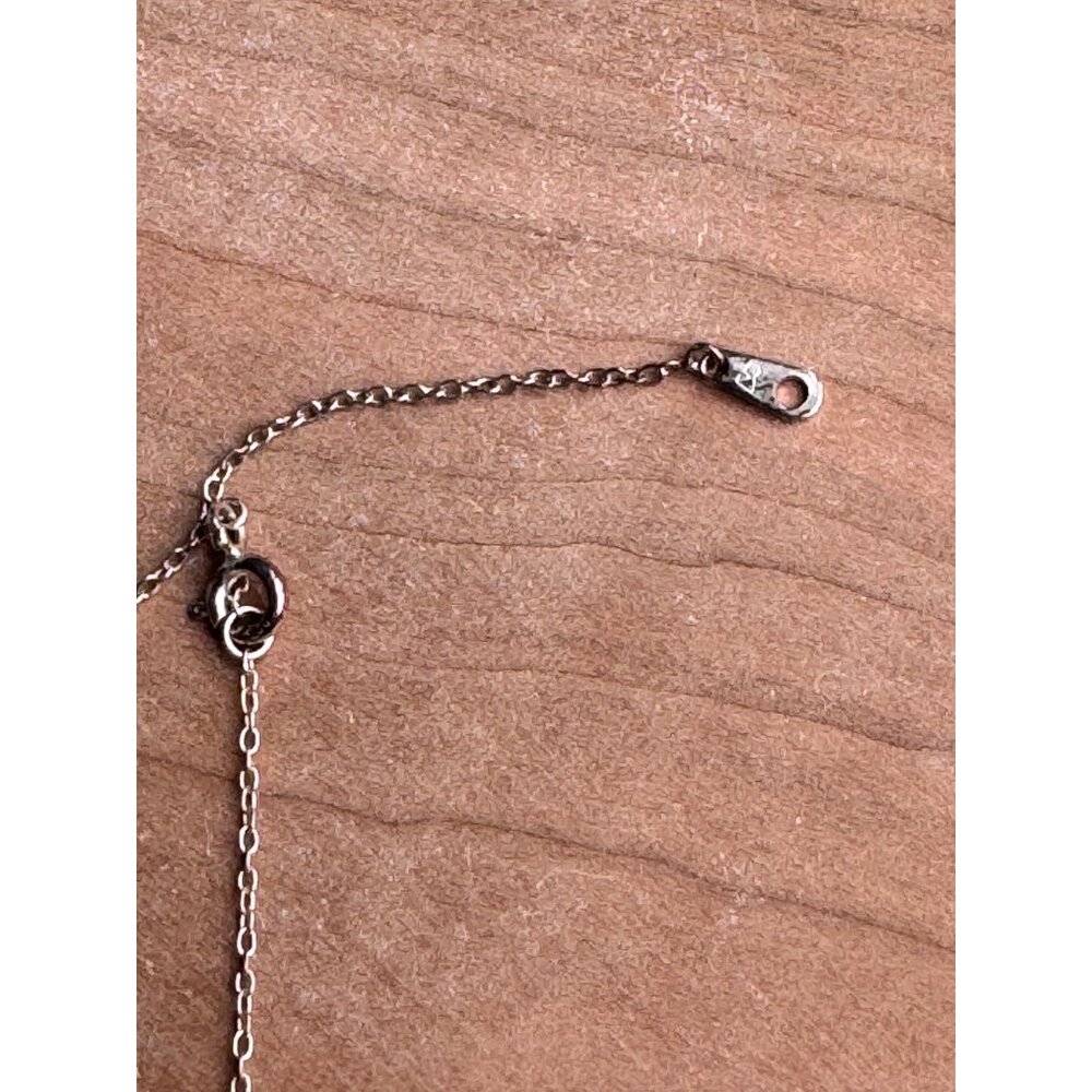 Compass Pendant Necklace In Sterling Silver With Delicate Chain 17 1/2" - Picture 6 of 9